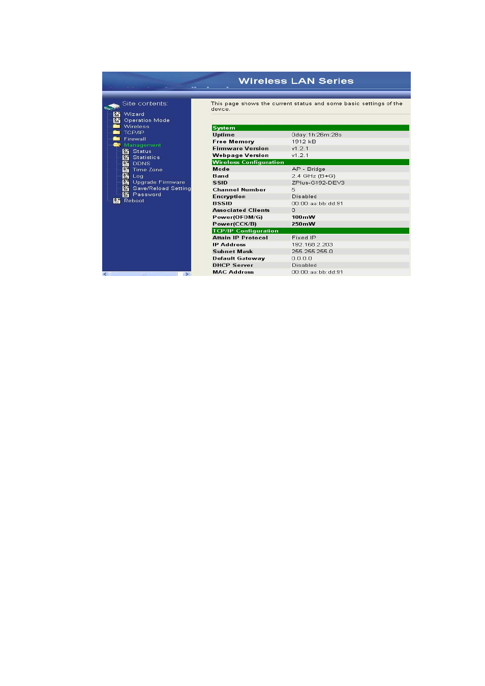 Nlynx Wireless LAN Device Series ZWA-G120 User Manual | Page 19 / 55