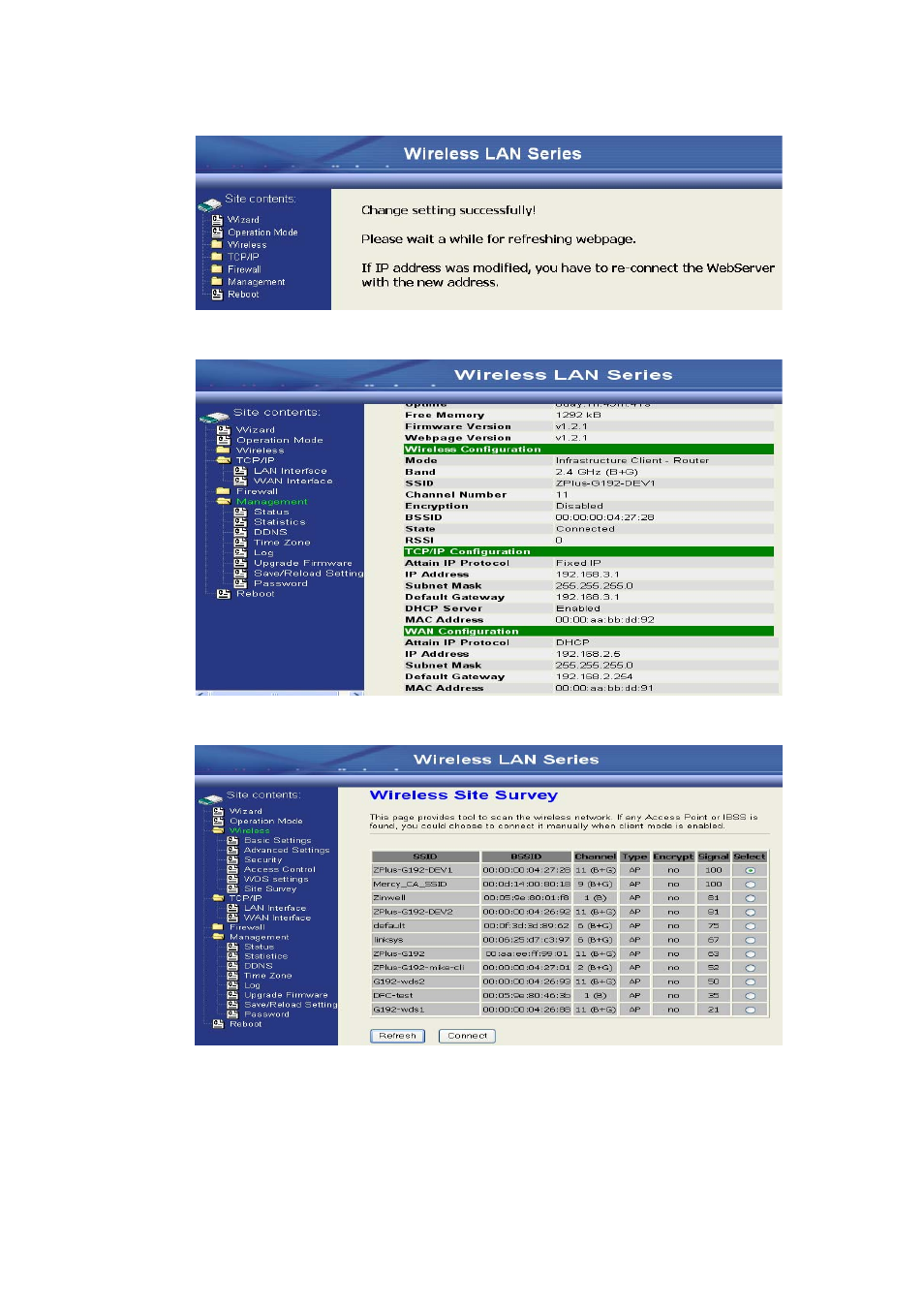 Nlynx Wireless LAN Device Series ZWA-G120 User Manual | Page 22 / 55