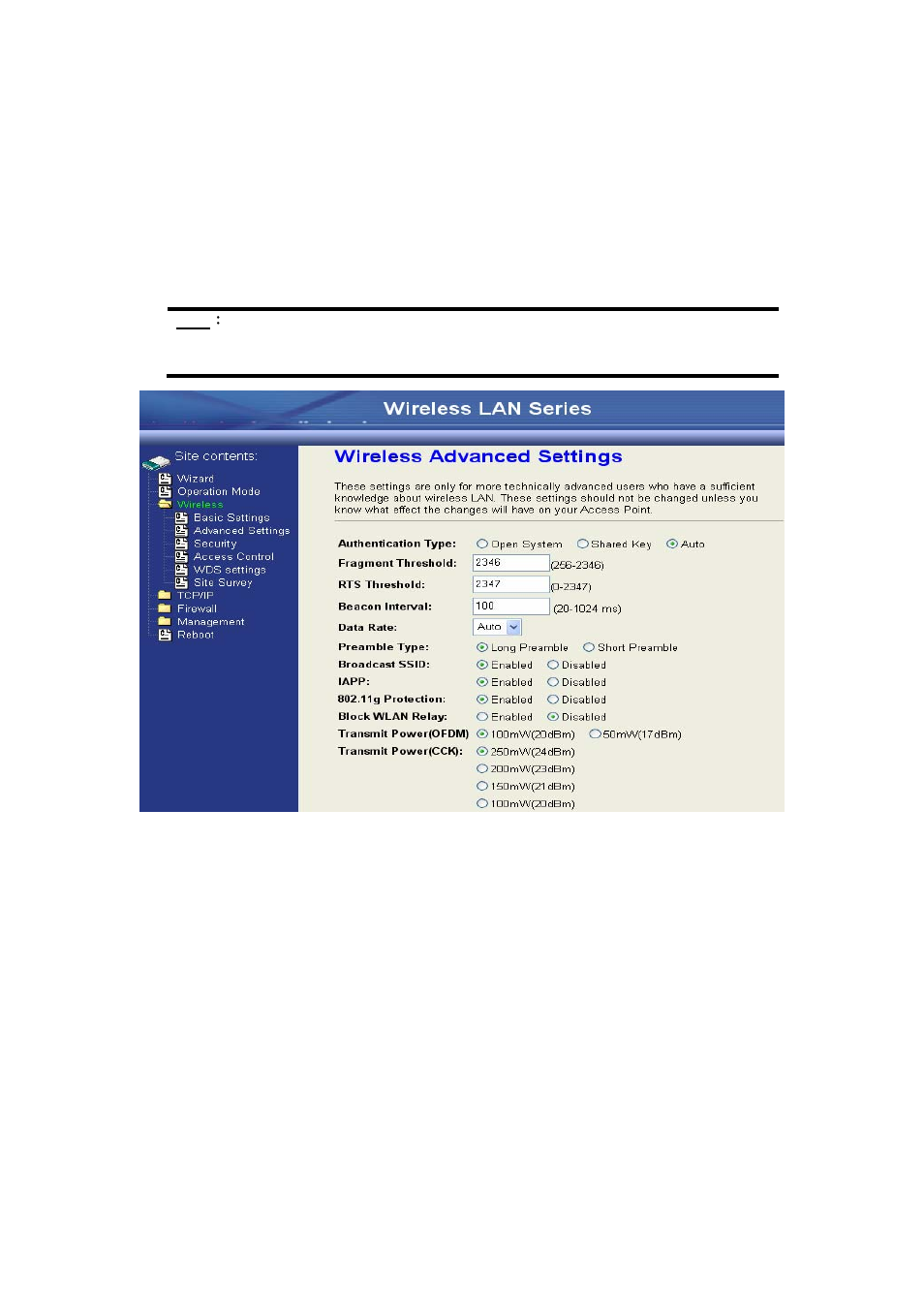 Advanced settings | Nlynx Wireless LAN Device Series ZWA-G120 User Manual | Page 30 / 55