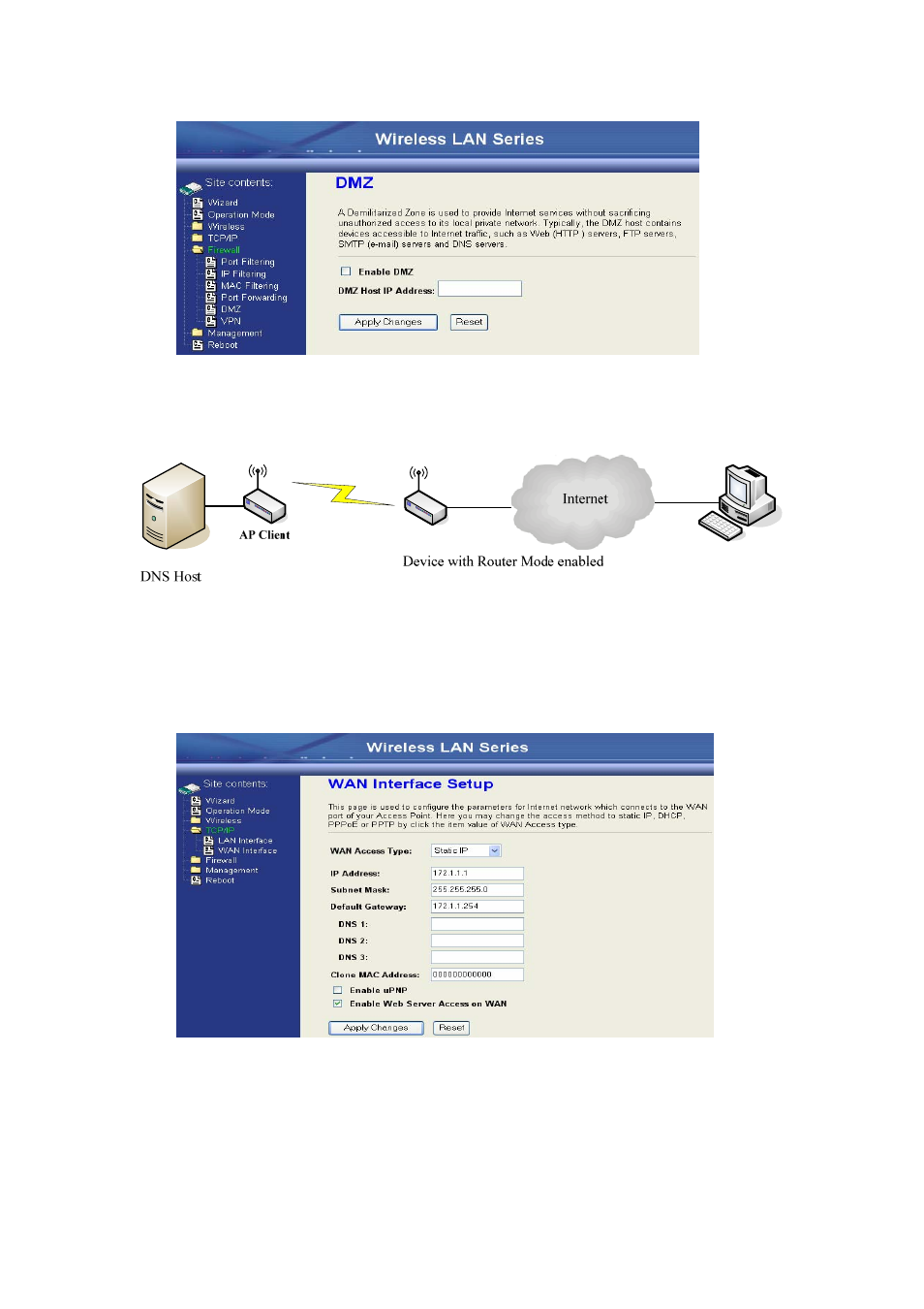 Configuring wan interface | Nlynx Wireless LAN Device Series ZWA-G120 User Manual | Page 46 / 55