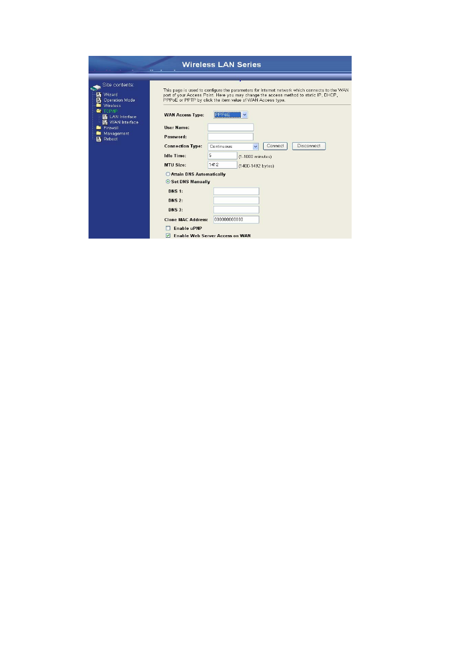 Pptp | Nlynx Wireless LAN Device Series ZWA-G120 User Manual | Page 49 / 55