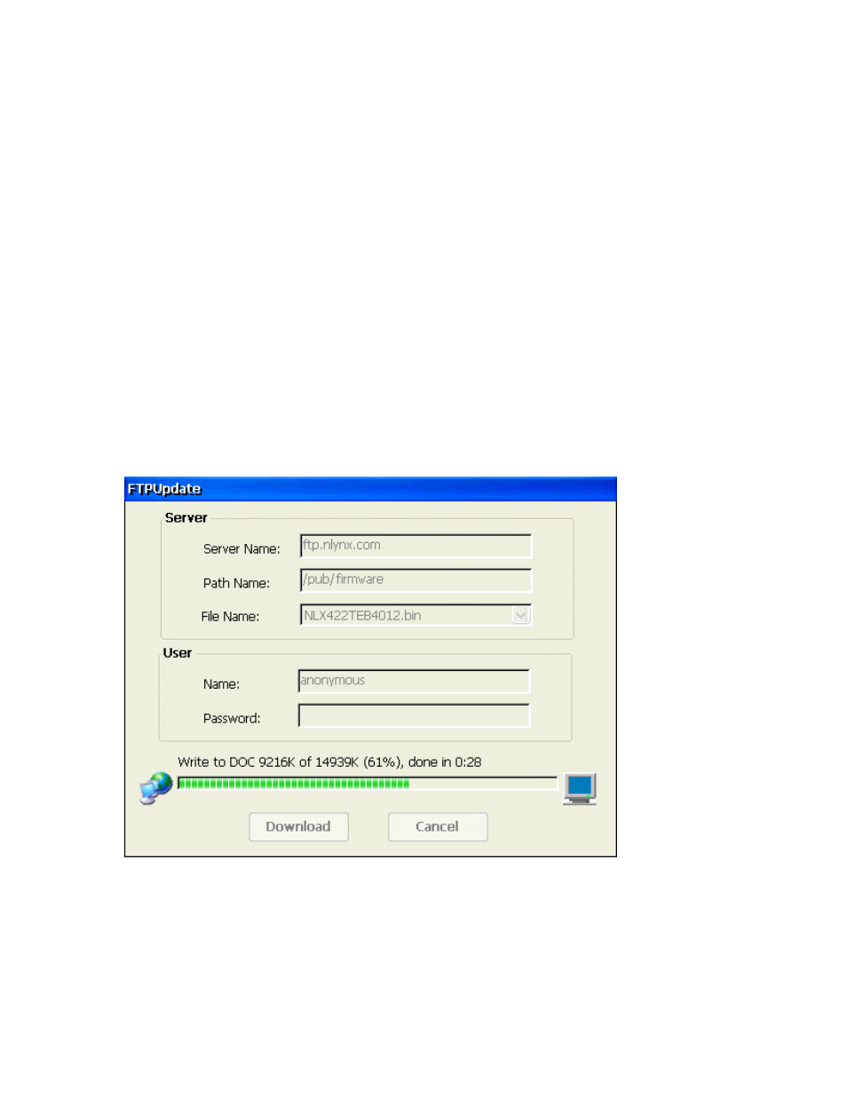 Ftp update progress view | Nlynx MinIT6000 User Manual | Page 115 / 127