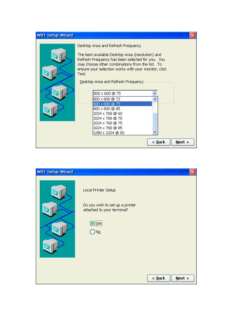 Display settings, Printer setup | Nlynx MinIT6000 User Manual | Page 18 / 127