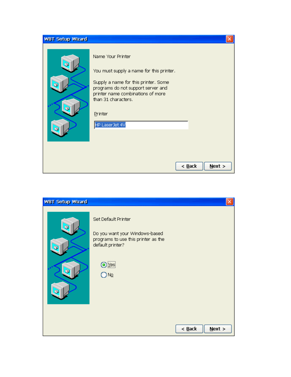 Printer name, Set printer default | Nlynx MinIT6000 User Manual | Page 20 / 127