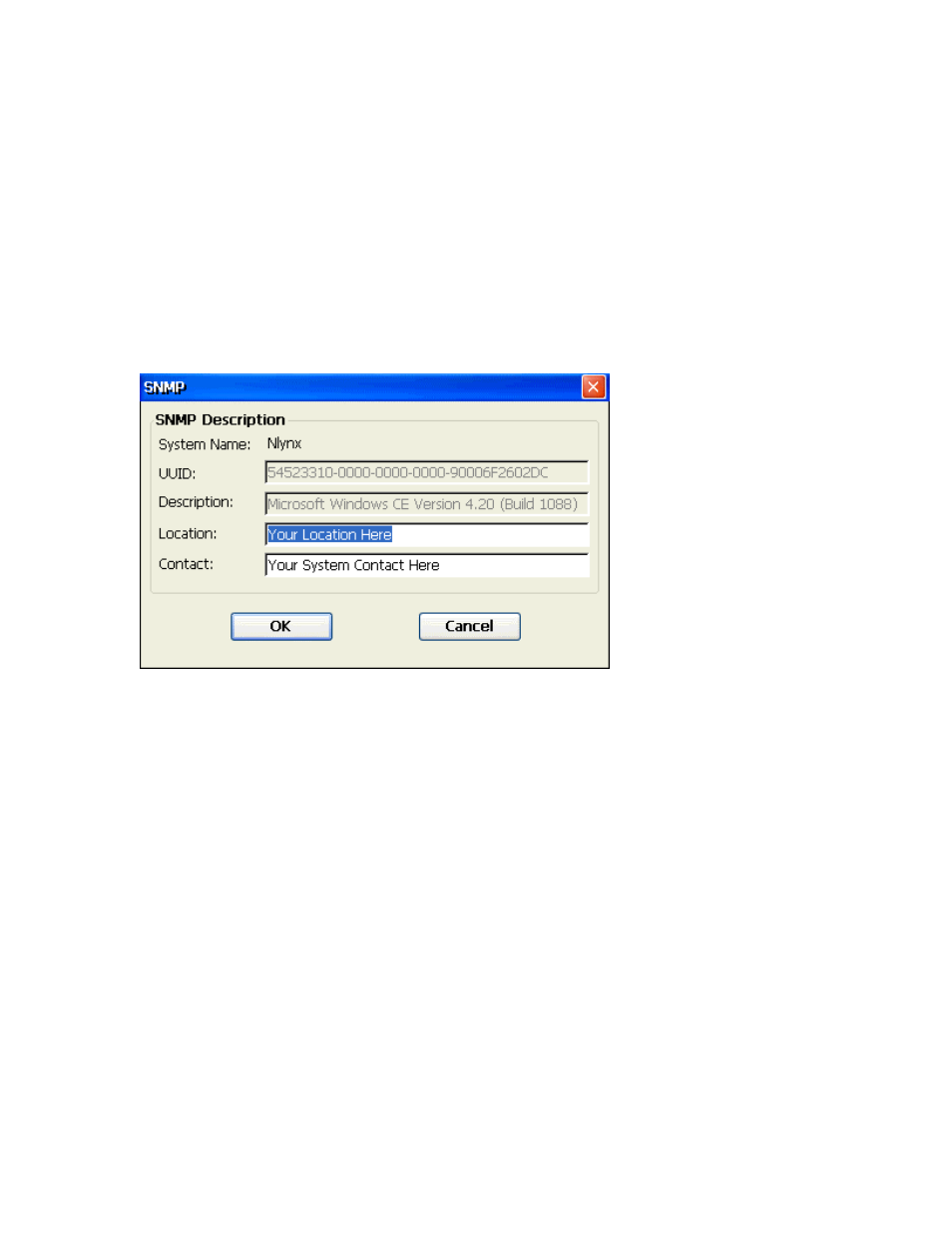 Snmp, Settings window, System | Nlynx MinIT6000 User Manual | Page 70 / 127