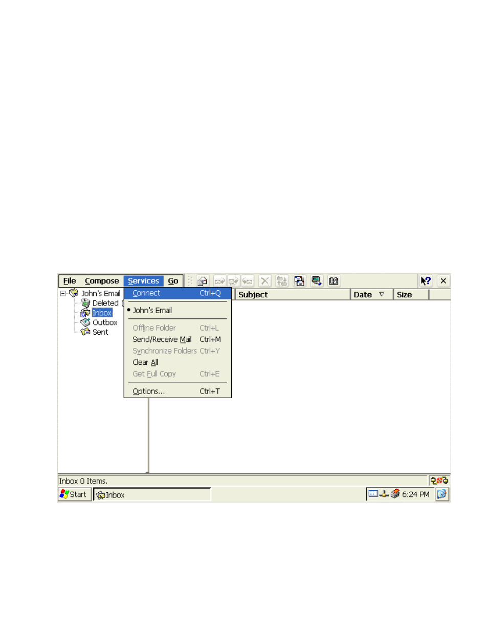 Only if smaller than (imap4 only), Download messages from server, Email services menu | Ownload, Essages from, Erver | Nlynx MinIT6000 User Manual | Page 93 / 127