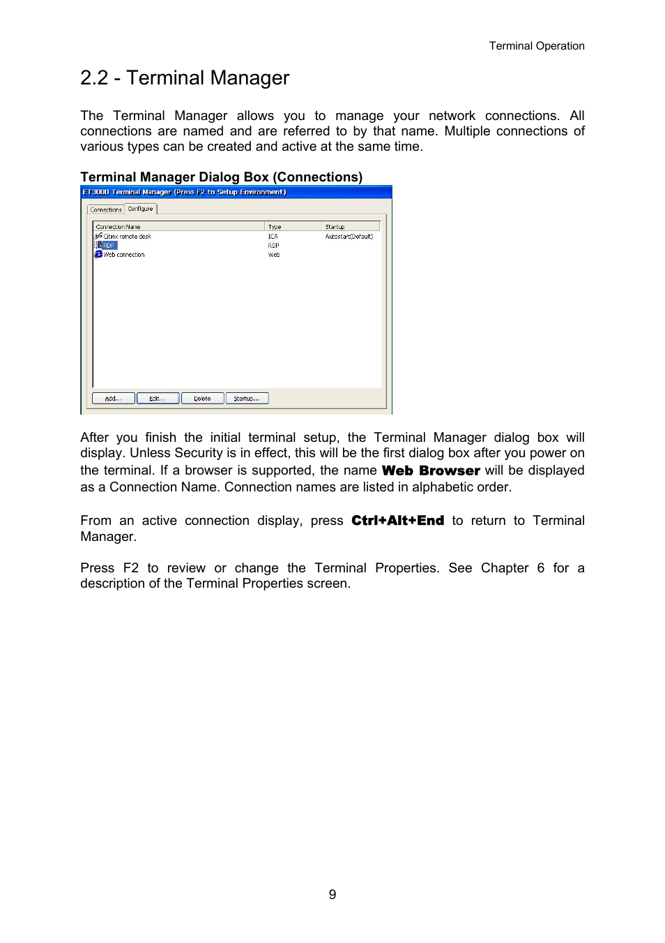 Terminal manager, 2 - terminal manager | Nlynx OMNITERM WBT 2.1.0E User Manual | Page 12 / 131