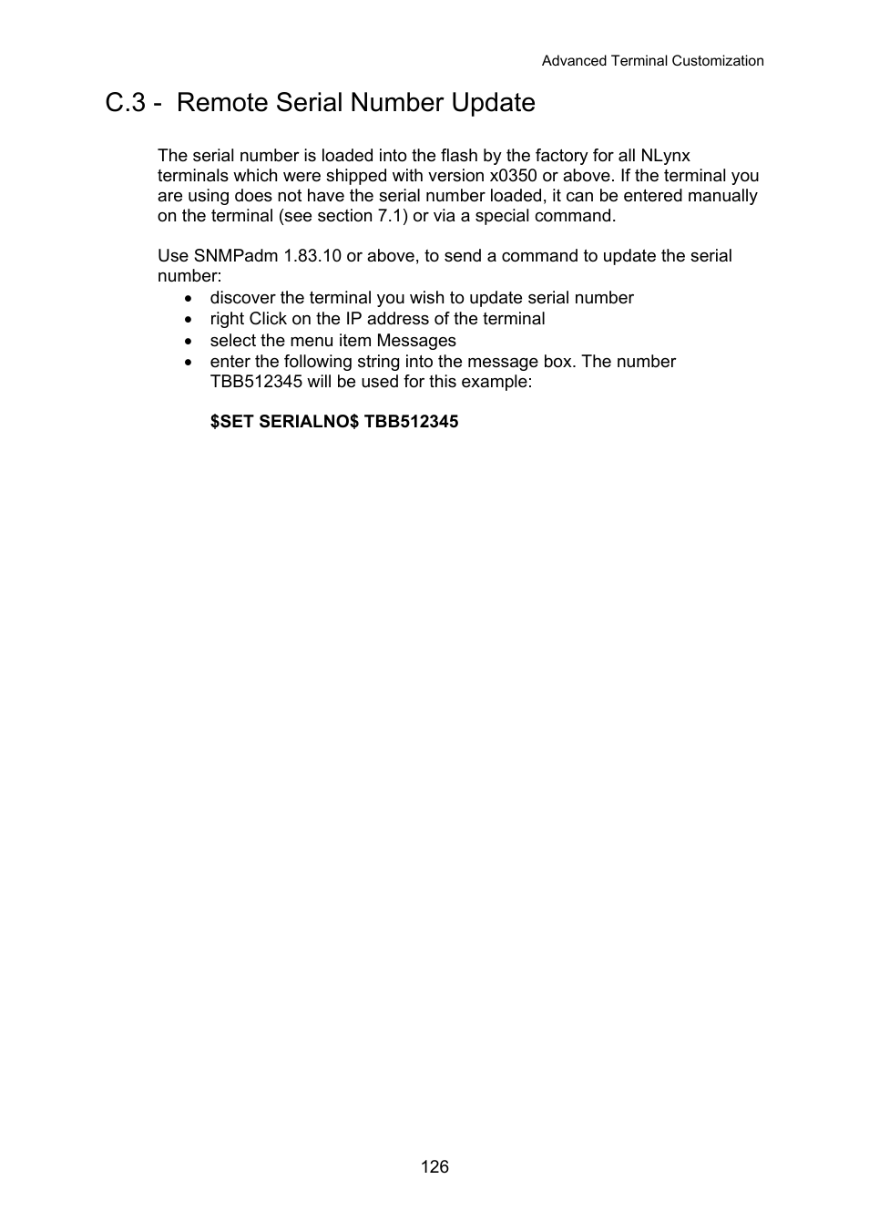 Remote serial number update, C.3 - remote serial number update | Nlynx OMNITERM WBT 2.1.0E User Manual | Page 129 / 131