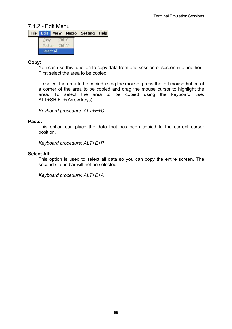 Edit menu, 2 - edit menu | Nlynx OMNITERM WBT 2.1.0E User Manual | Page 92 / 131