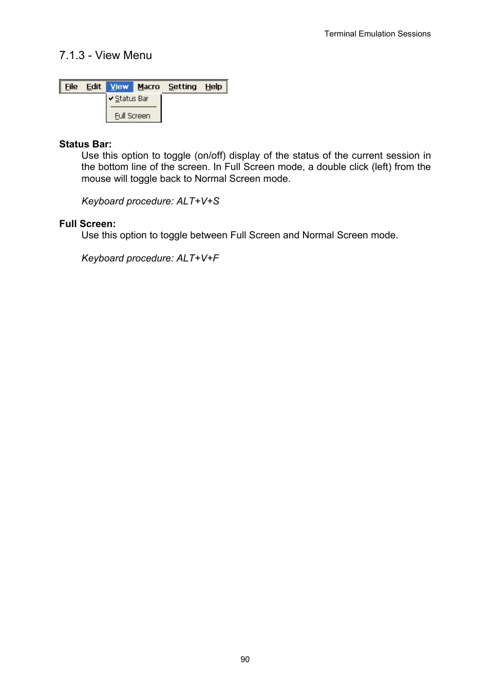 View menu, 3 - view menu | Nlynx OMNITERM WBT 2.1.0E User Manual | Page 93 / 131
