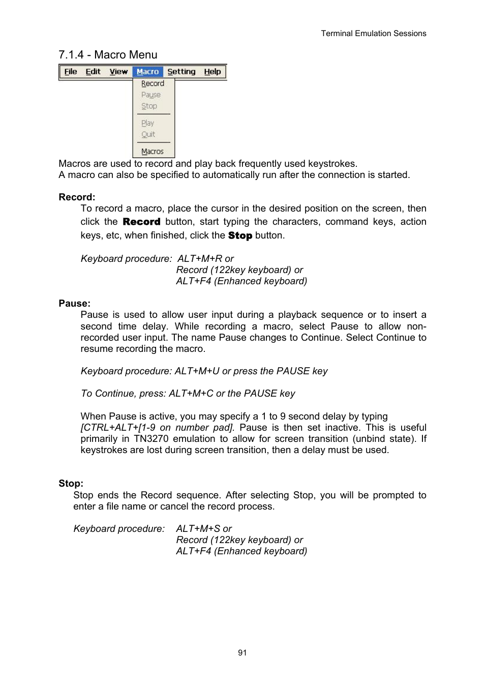 Macro menu, 4 - macro menu | Nlynx OMNITERM WBT 2.1.0E User Manual | Page 94 / 131