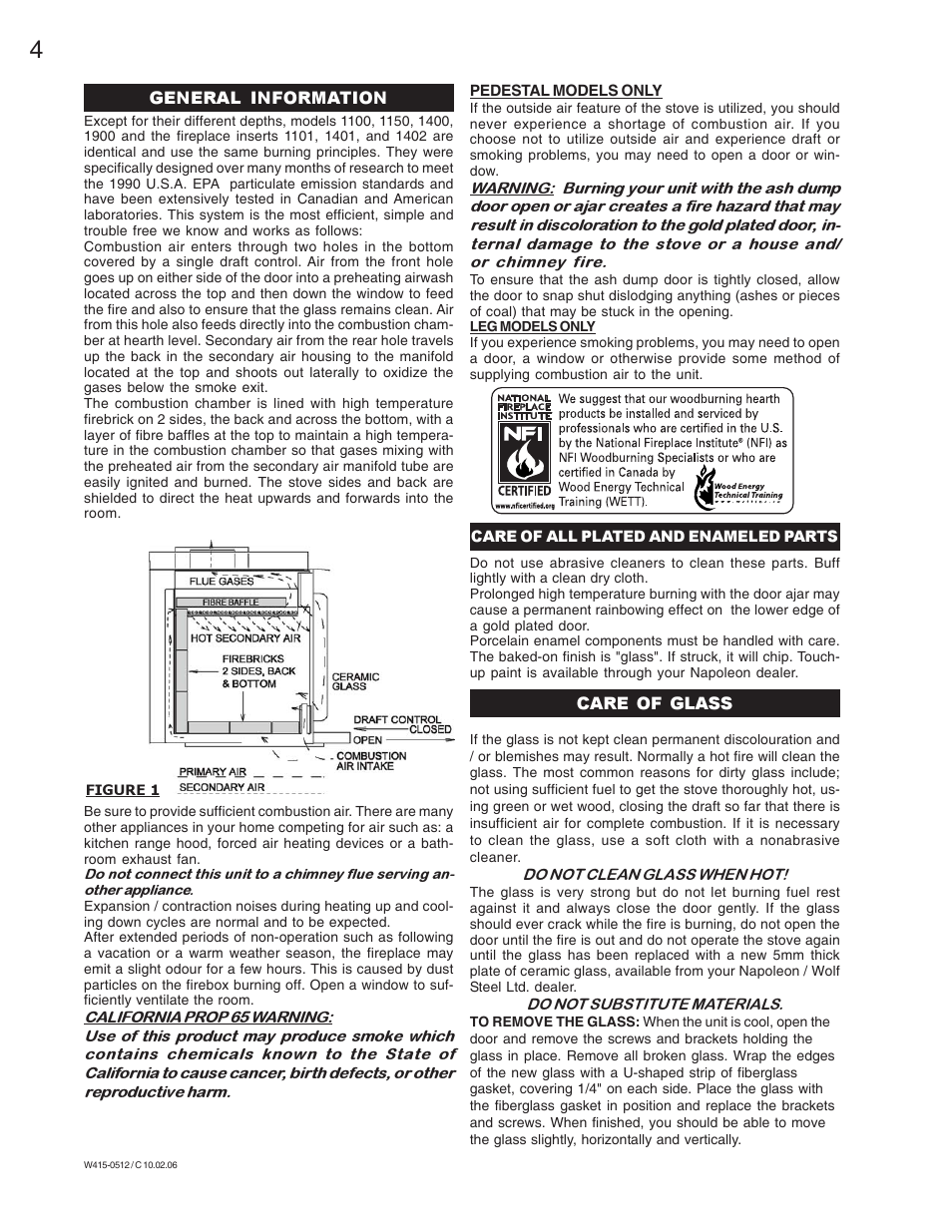 Napoleon Fireplaces EPA1100 User Manual | Page 4 / 20