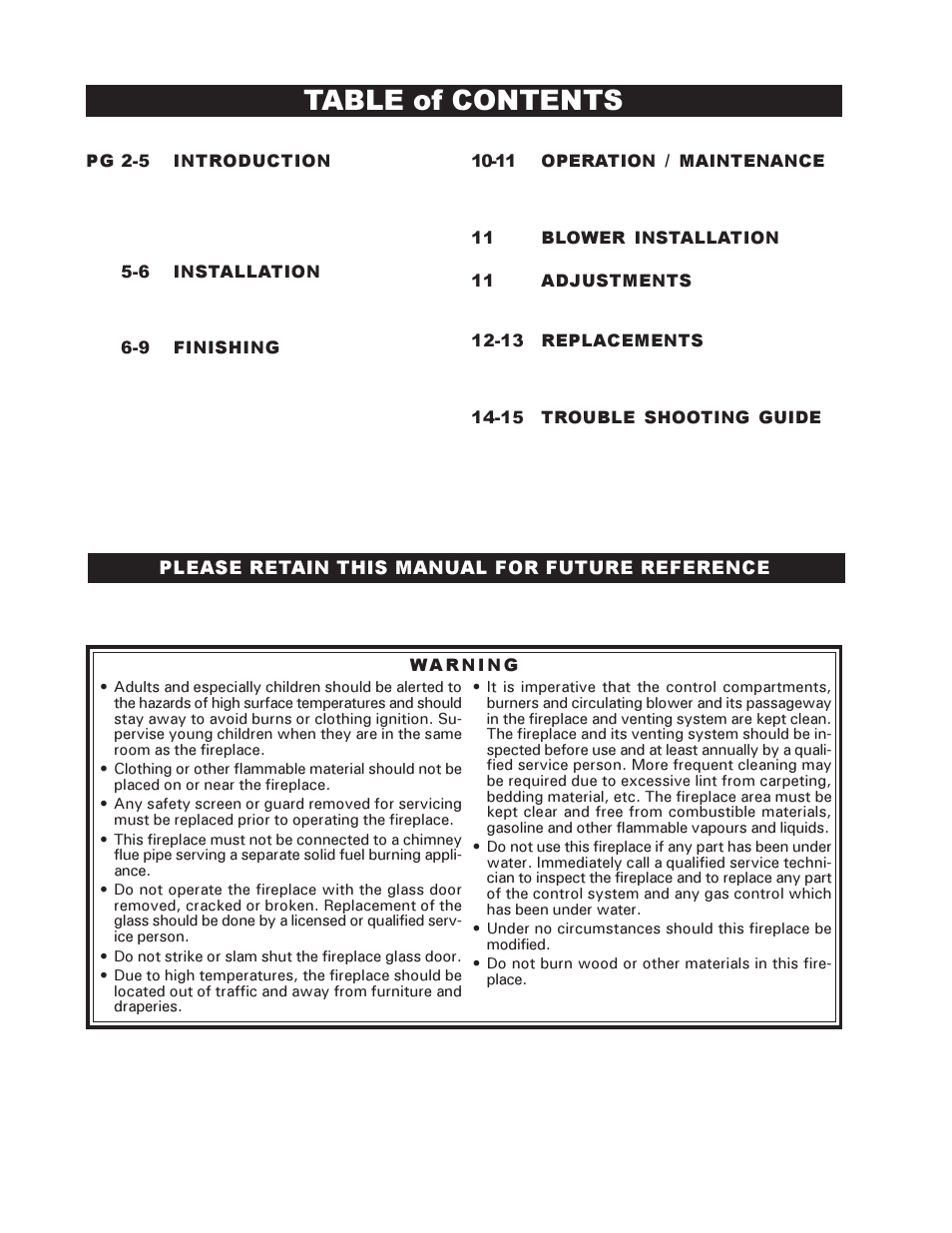Napoleon Fireplaces GI3016-N User Manual | Page 2 / 16