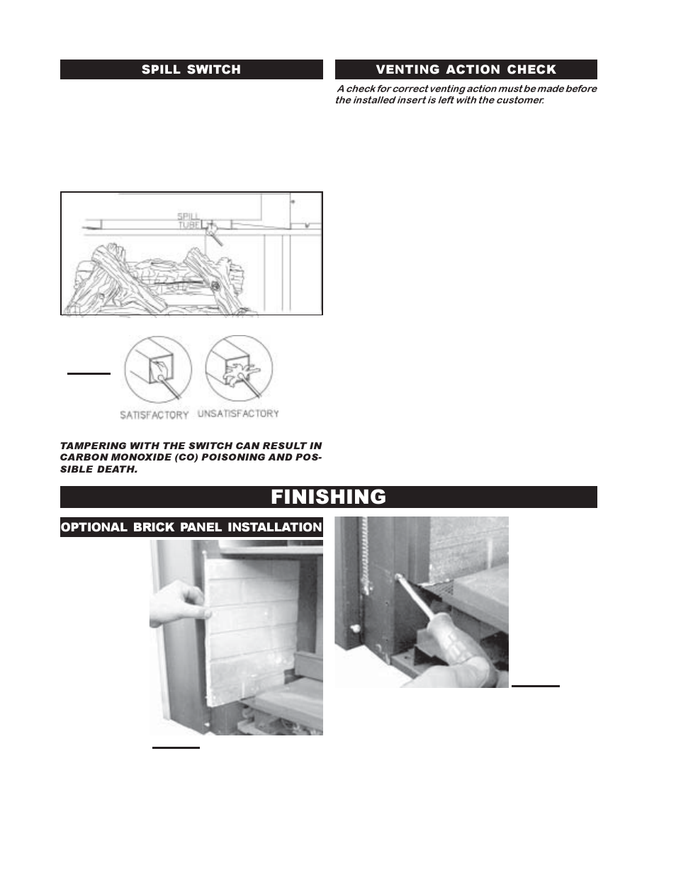 Finishing | Napoleon Fireplaces GI3016-N User Manual | Page 6 / 16