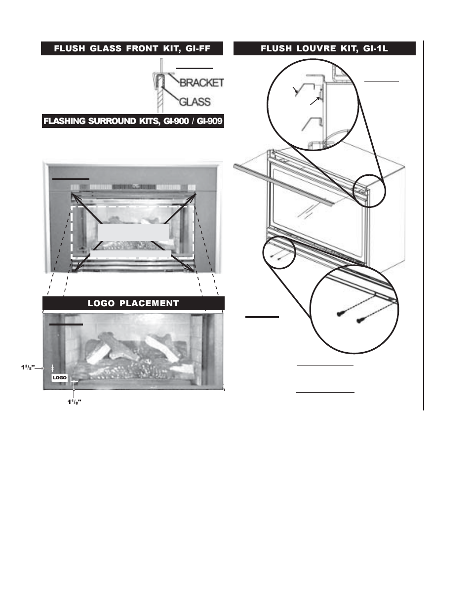 Flush louvre kit, gi-1l | Napoleon Fireplaces GI3016-N User Manual | Page 8 / 16