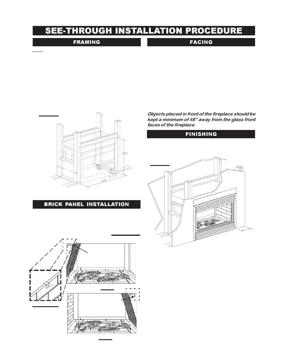 See-through installation procedure | Napoleon Fireplaces GVF40P User Manual | Page 11 / 24