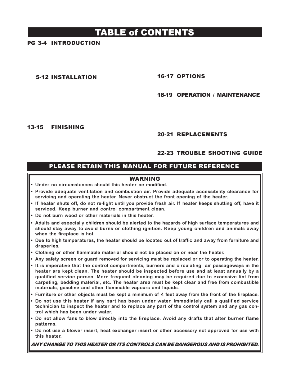 Napoleon Fireplaces GVF40P User Manual | Page 2 / 24