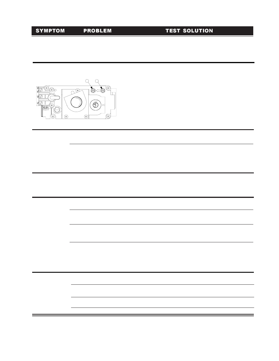 Symptom problem test solution | Napoleon Fireplaces GVF40P User Manual | Page 23 / 24
