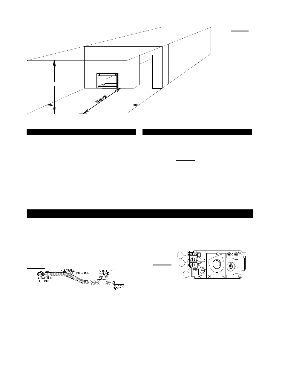 Room 2 room 1, Gas installation | Napoleon Fireplaces GVF40P User Manual | Page 6 / 24