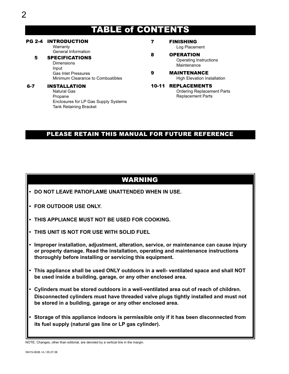 Napoleon Fireplaces GPFN User Manual | Page 2 / 12