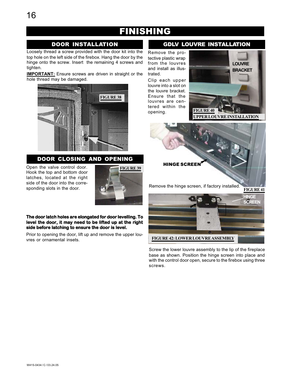 Finishing | Napoleon Fireplaces GD70NT-S User Manual | Page 16 / 28