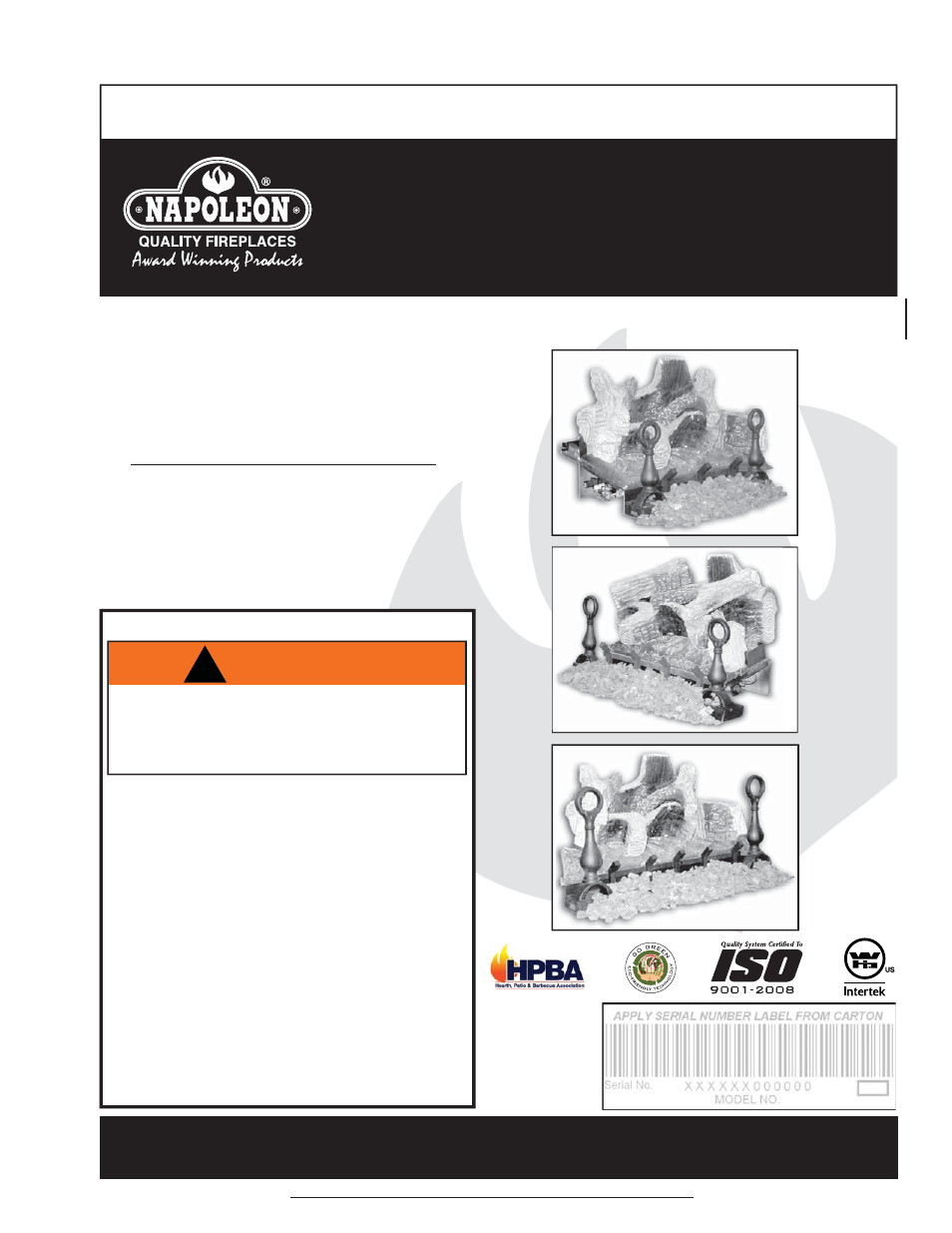 Napoleon Fireplaces GVFL30P User Manual | 24 pages