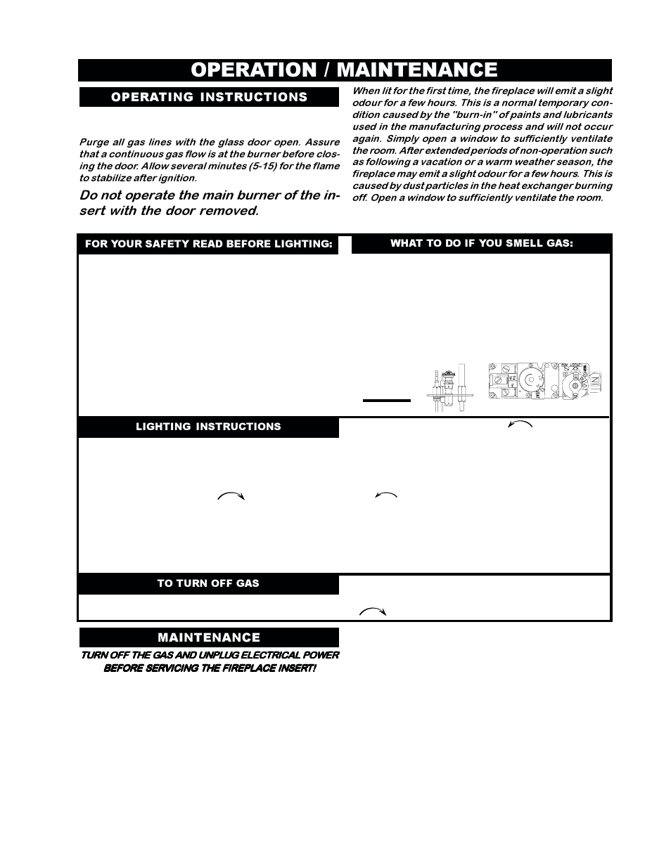 Operation / maintenance | Napoleon Fireplaces GDIZC-P User Manual | Page 9 / 16