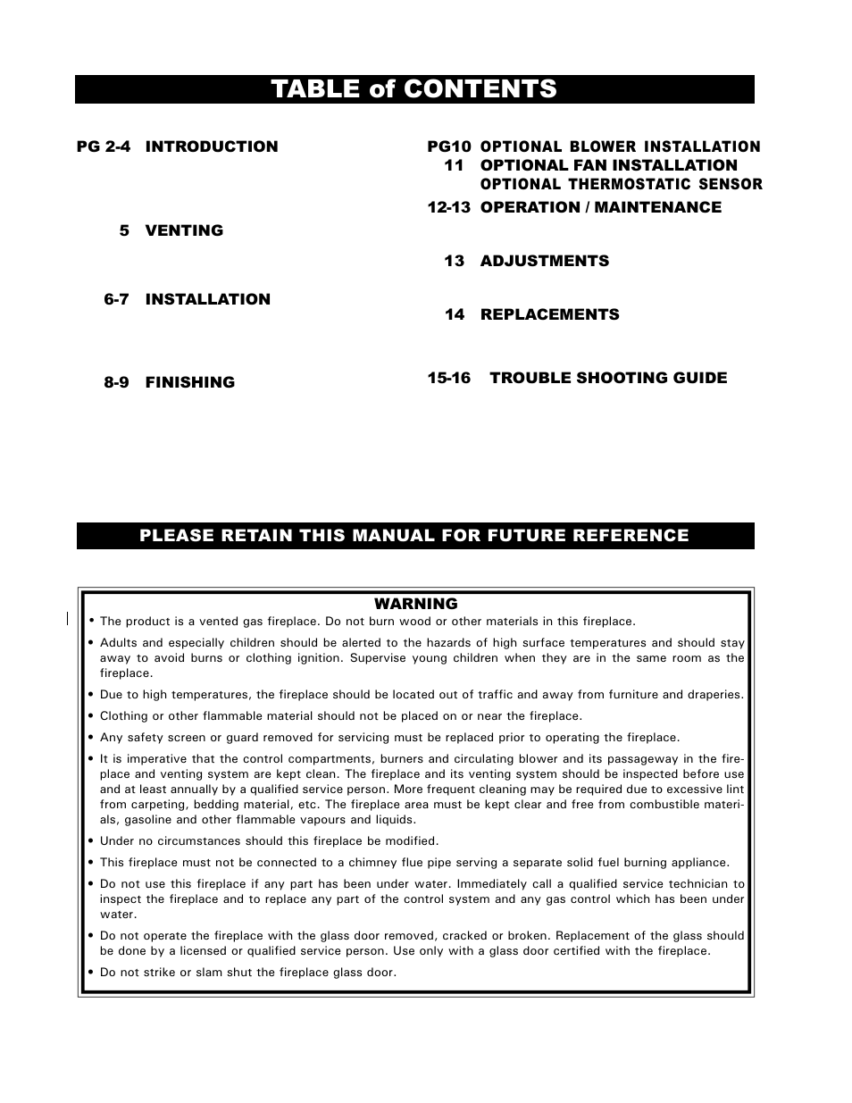 Napoleon Fireplaces BGNV42N User Manual | Page 2 / 16