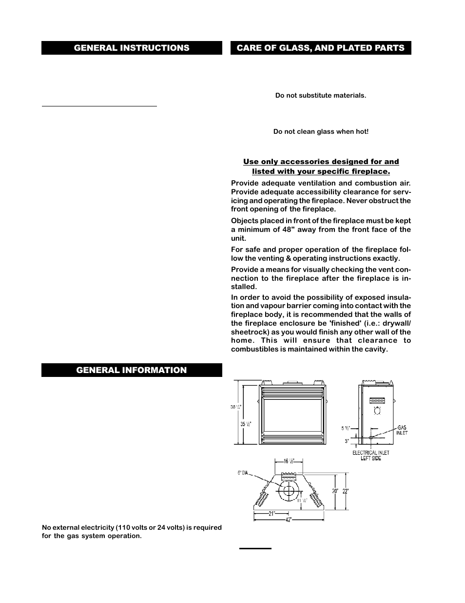 Napoleon Fireplaces BGNV42N User Manual | Page 4 / 16