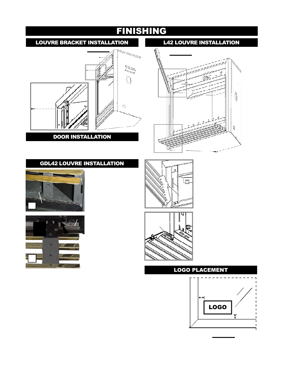 Finishing, Logo | Napoleon Fireplaces BGNV42N User Manual | Page 8 / 16