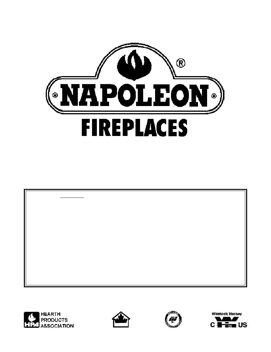 Napoleon Fireplaces EPA 1900 User Manual | 16 pages