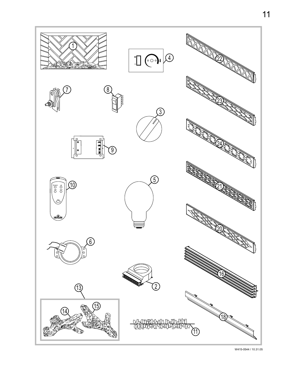 Napoleon Fireplaces EF36H User Manual | Page 11 / 12