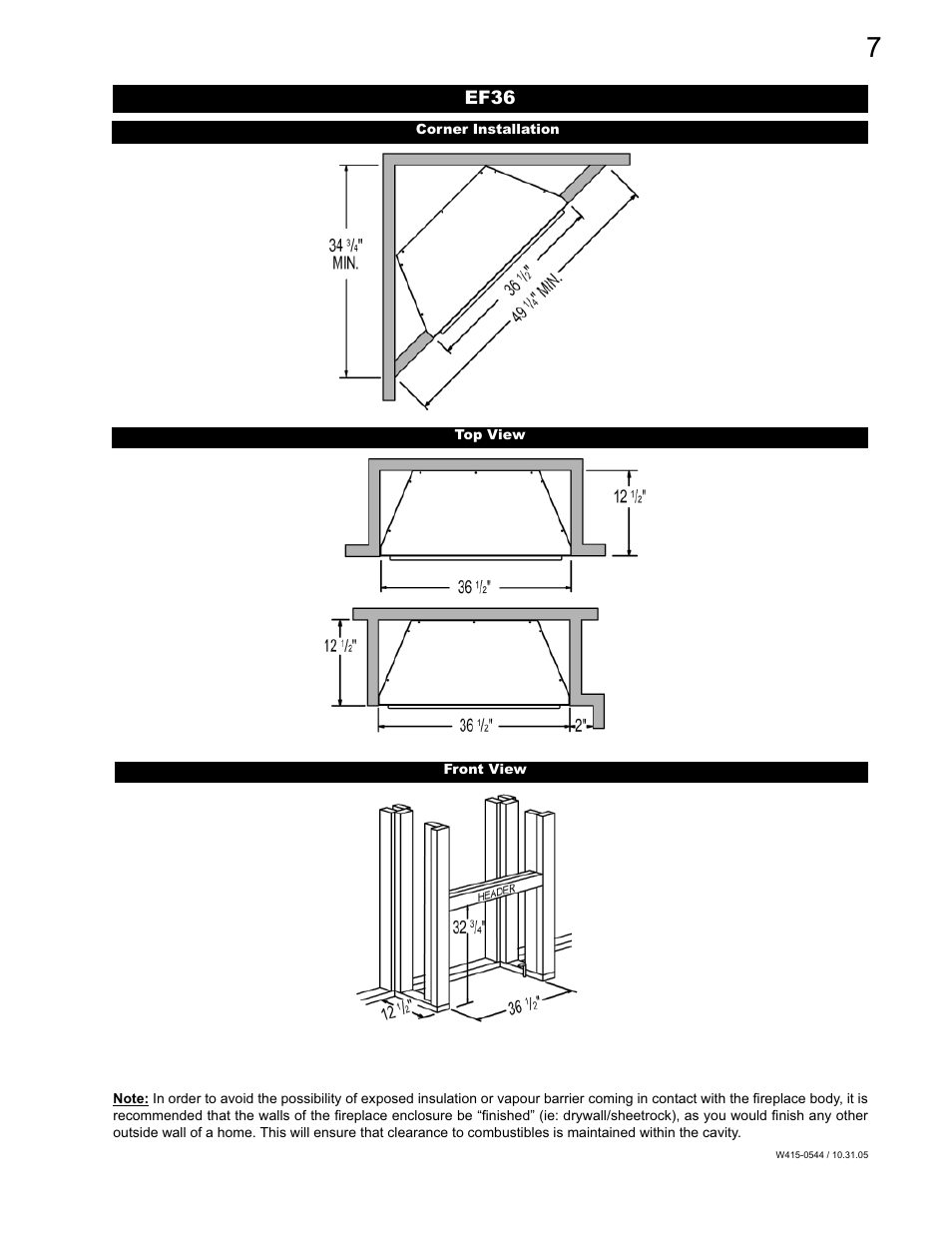 Napoleon Fireplaces EF36H User Manual | Page 7 / 12