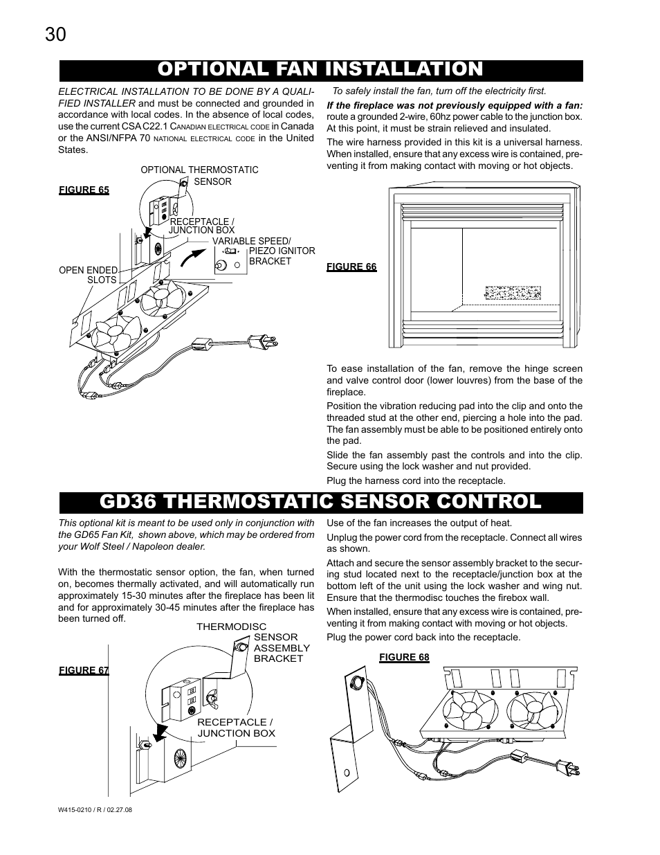 Napoleon Fireplaces GD36PTR User Manual | Page 30 / 36