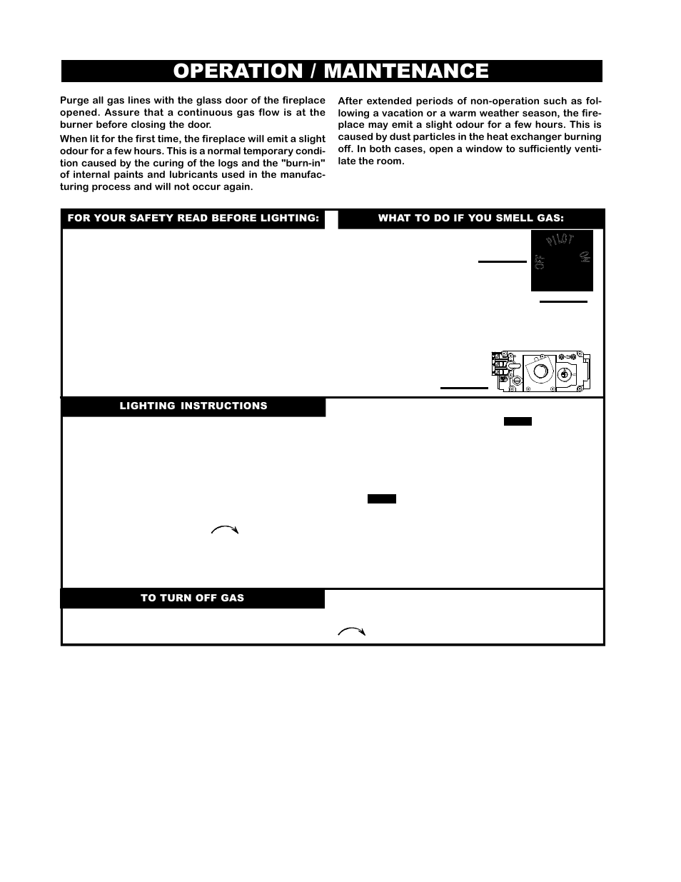 Operation / maintenance | Napoleon Fireplaces BGNV36P User Manual | Page 12 / 20