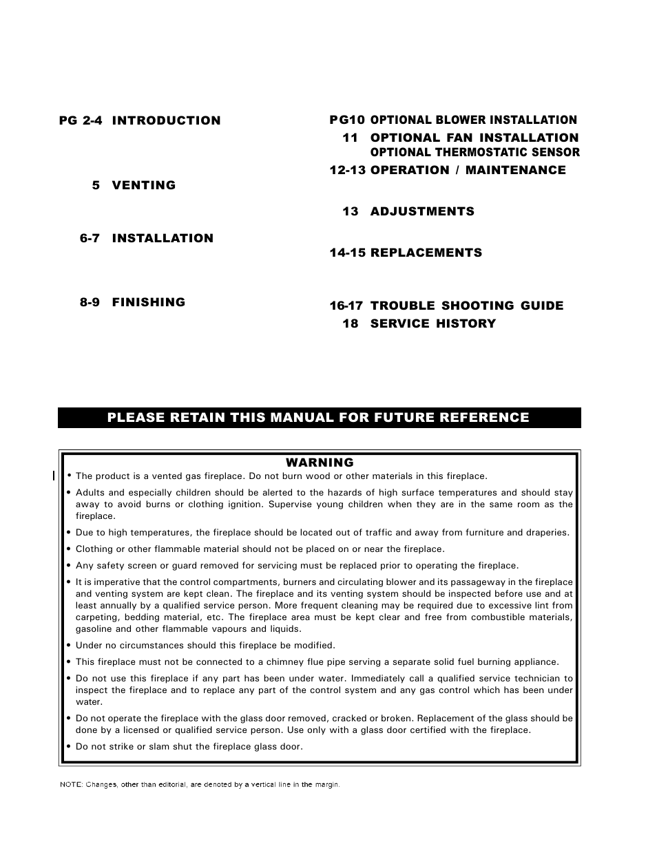 Napoleon Fireplaces BGNV36P User Manual | Page 2 / 20