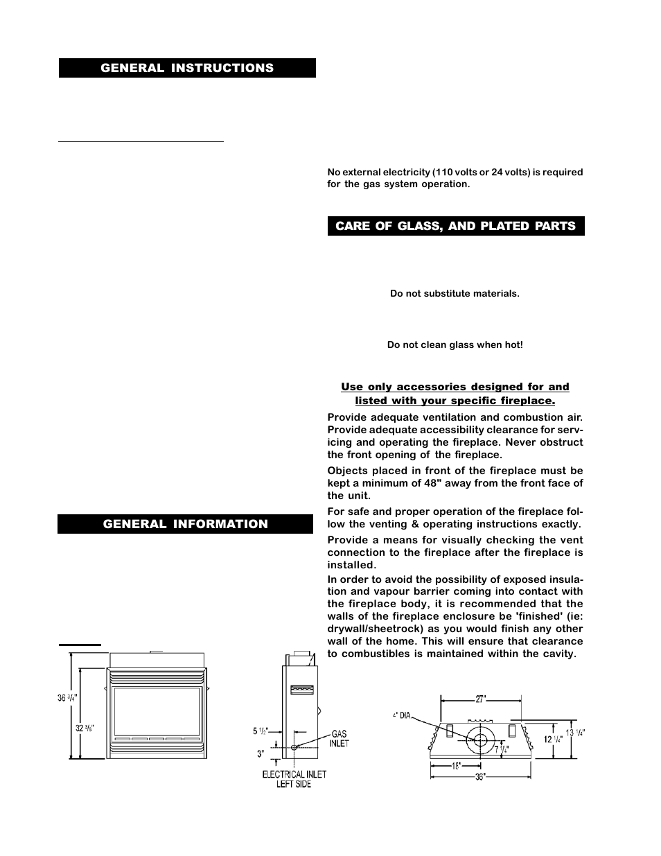 Napoleon Fireplaces BGNV36P User Manual | Page 4 / 20