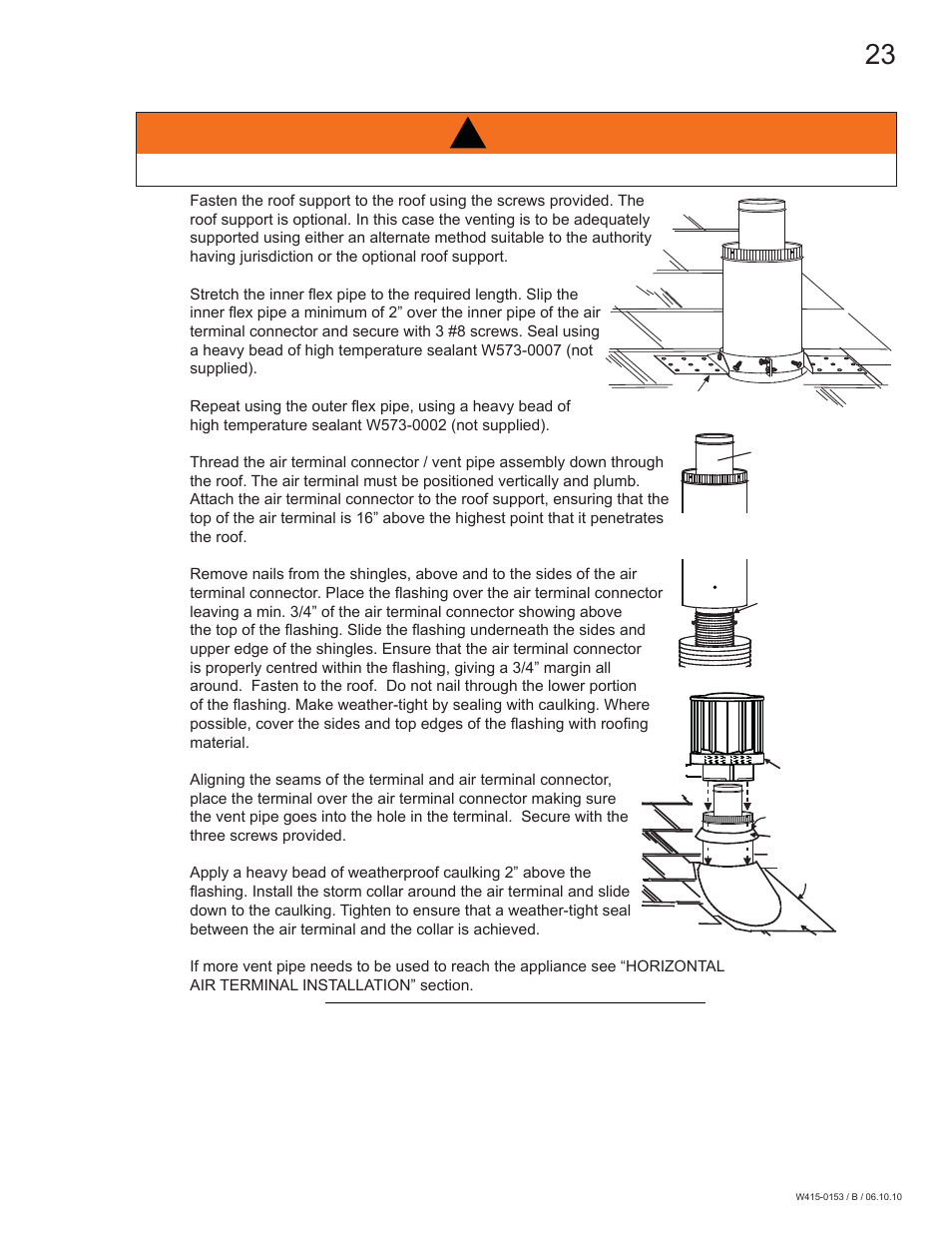 Warning | Napoleon Fireplaces GDS28P User Manual | Page 23 / 48