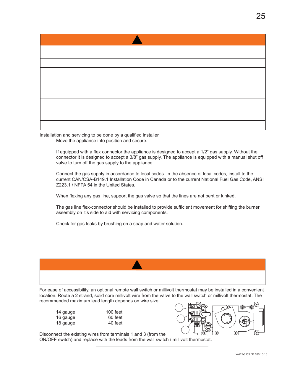 Warning | Napoleon Fireplaces GDS28P User Manual | Page 25 / 48