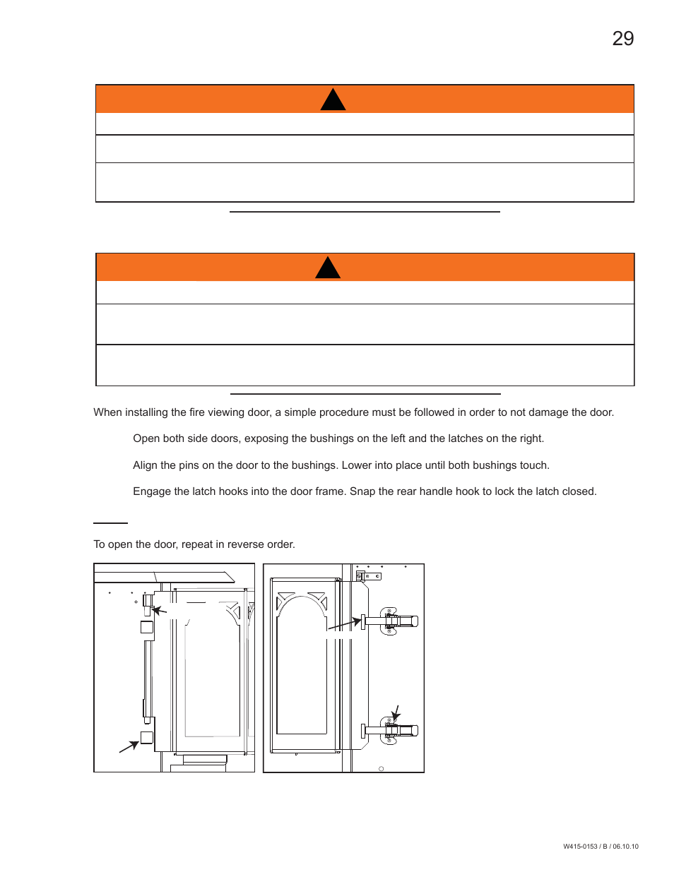 Warning, 0 finishing | Napoleon Fireplaces GDS28P User Manual | Page 29 / 48