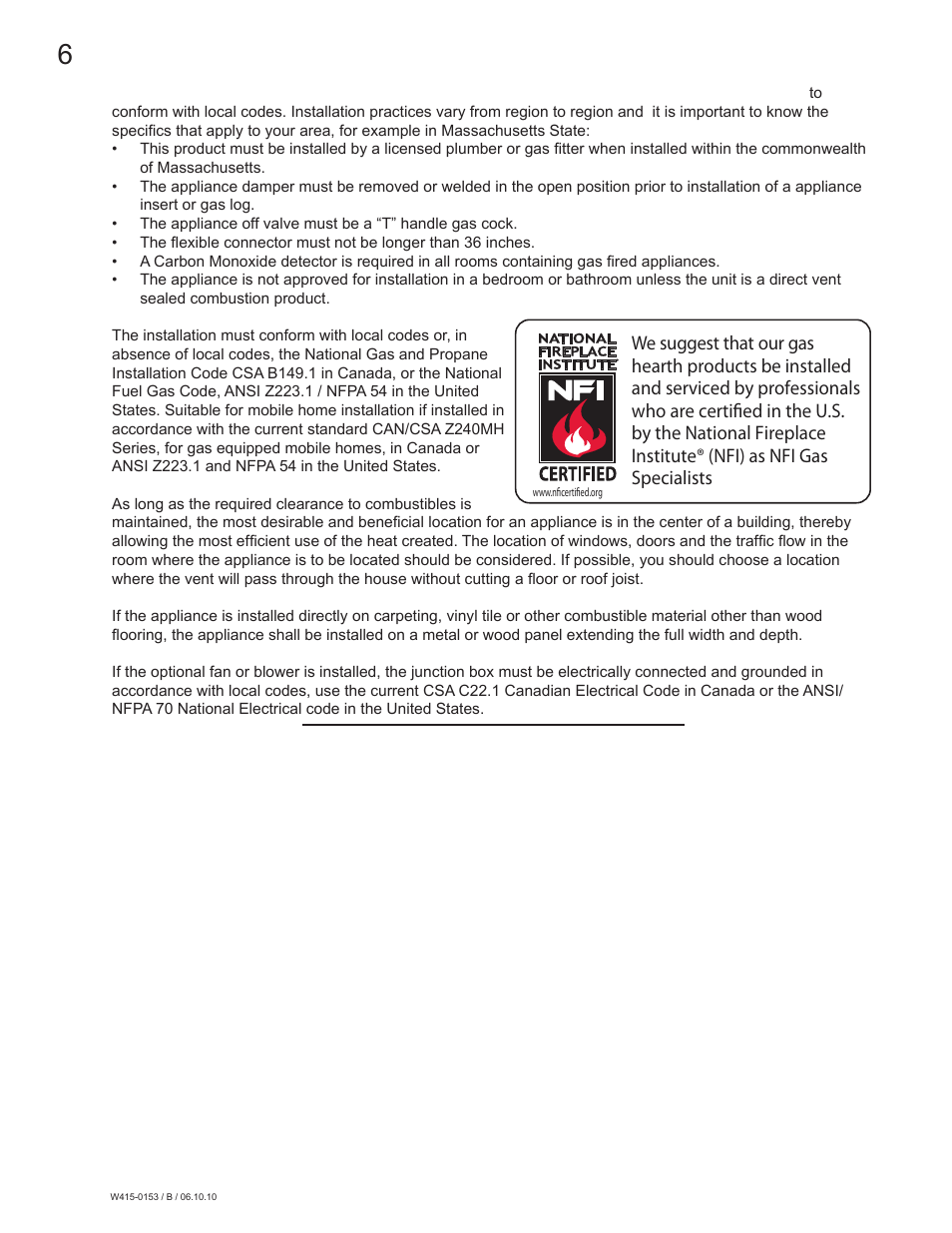 Napoleon Fireplaces GDS28P User Manual | Page 6 / 48