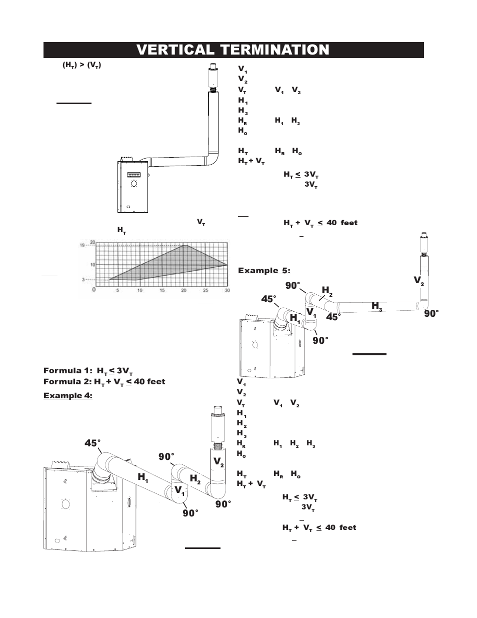 Vertical termination, 90° h, 45° v | 90° v | Napoleon Fireplaces DIRECT VENT MILLIVOLT SYSTEM BGD42N User Manual | Page 12 / 28