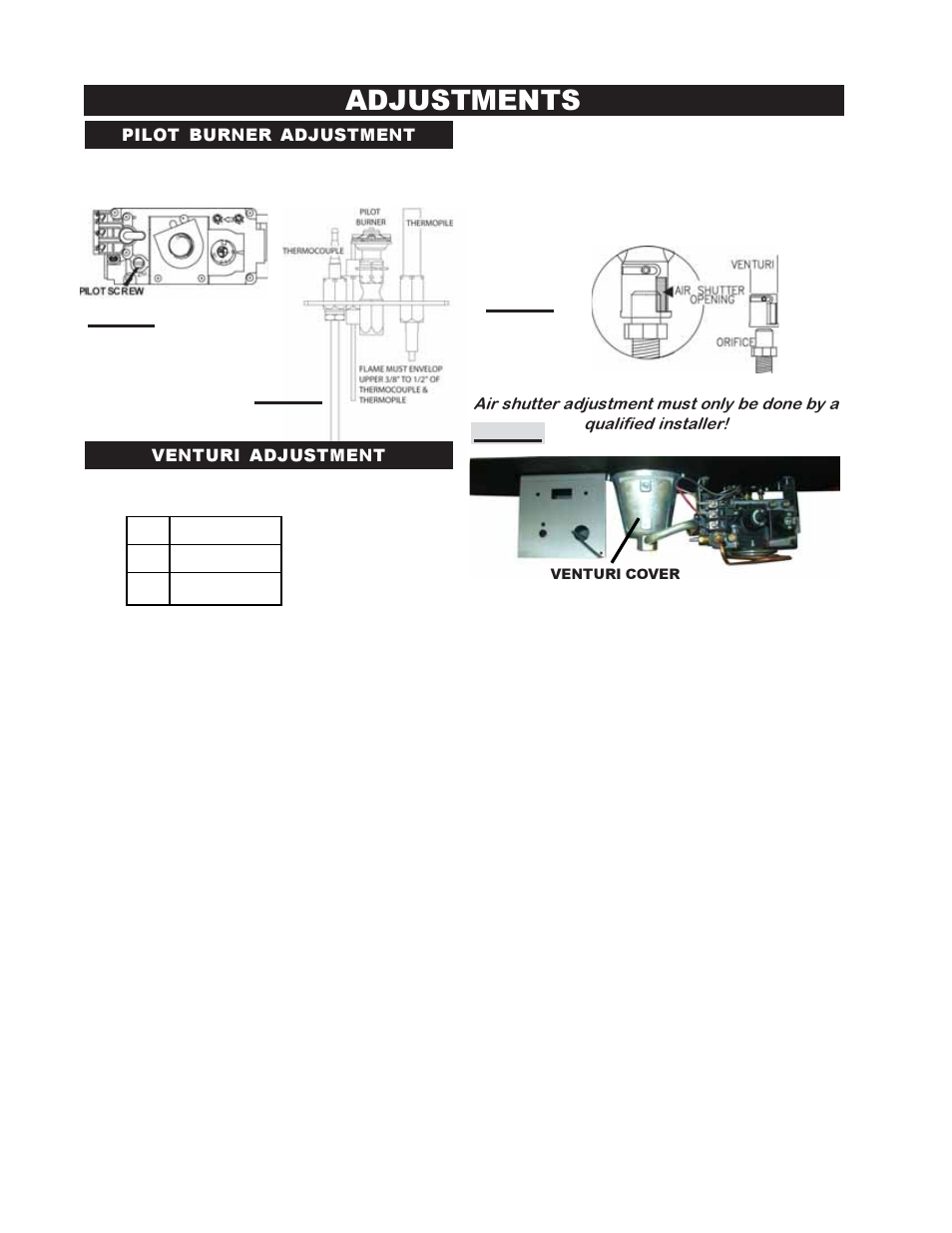 Adjustments | Napoleon Fireplaces DIRECT VENT MILLIVOLT SYSTEM BGD42N User Manual | Page 24 / 28