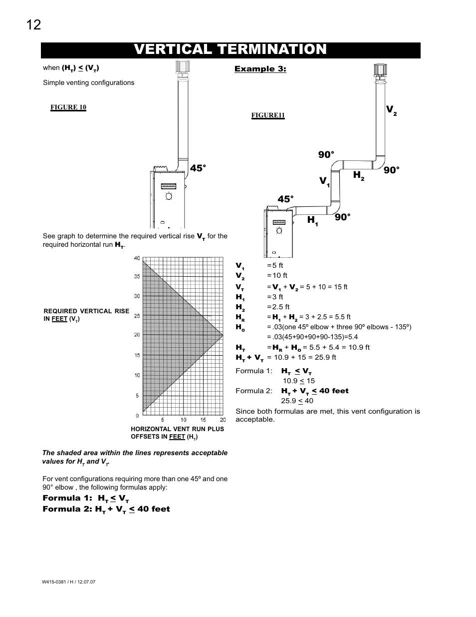 Vertical termination, 90° v | Napoleon Fireplaces BGD42P User Manual | Page 12 / 28
