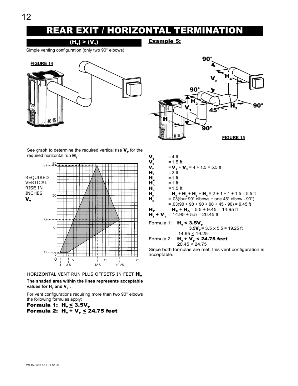 Rear exit / horizontal termination | Napoleon Fireplaces Castlemore GDS26N User Manual | Page 12 / 32