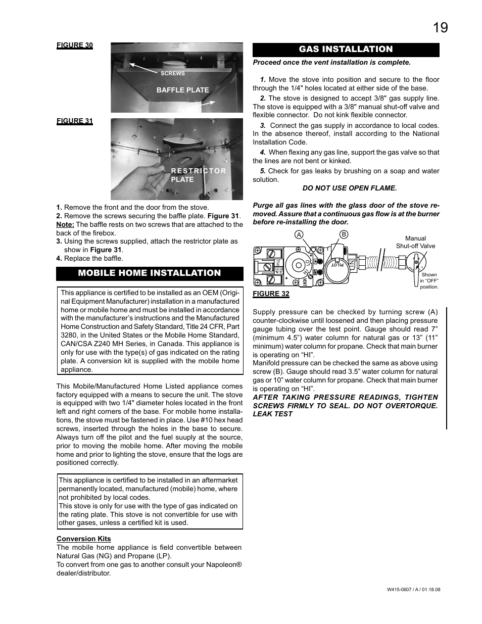 Napoleon Fireplaces Castlemore GDS26N User Manual | Page 19 / 32