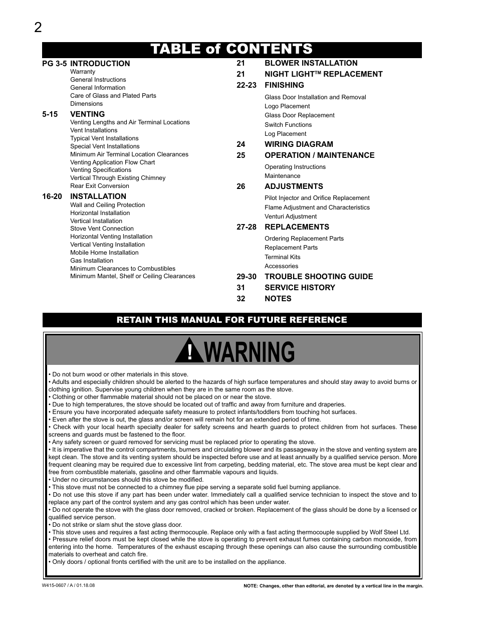 Napoleon Fireplaces Castlemore GDS26N User Manual | Page 2 / 32