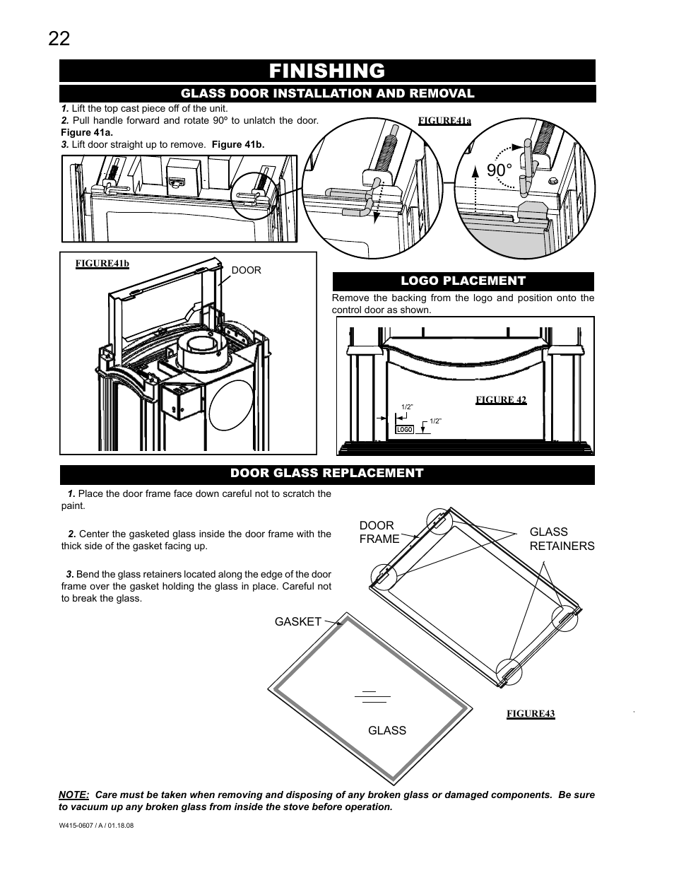 Finishing | Napoleon Fireplaces Castlemore GDS26N User Manual | Page 22 / 32
