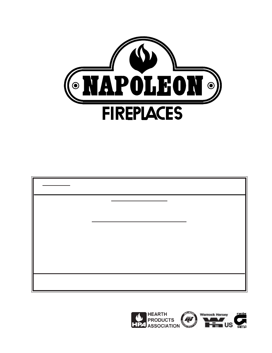 Napoleon Fireplaces GVFS60-P User Manual | 16 pages