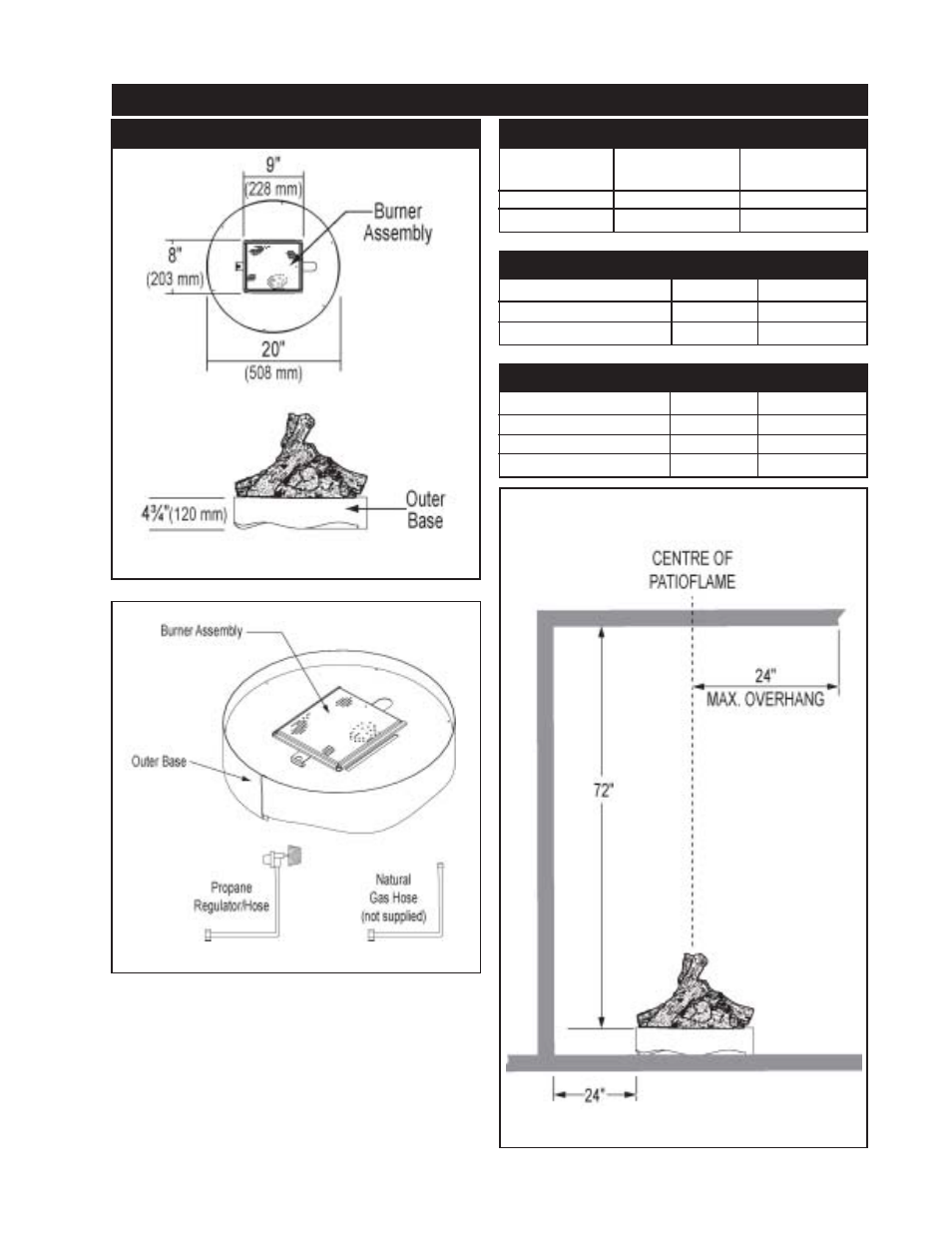 Specifications | Napoleon Fireplaces GPFP User Manual | Page 5 / 12